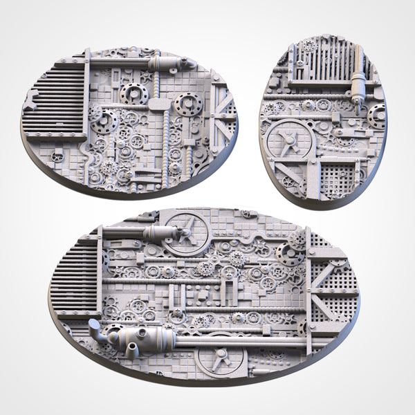 "Socle résine" Steampunk oval 105