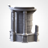 "txarli factory", set de rtemple antique en ruine circulaire