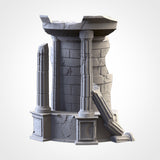 "txarli factory", set de rtemple antique en ruine circulaire