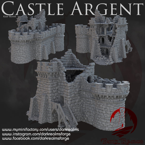 "Castle argent", Le fort en ruine