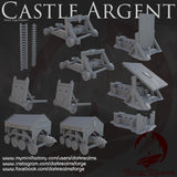 "Castle argent", Pack d'armes de siège