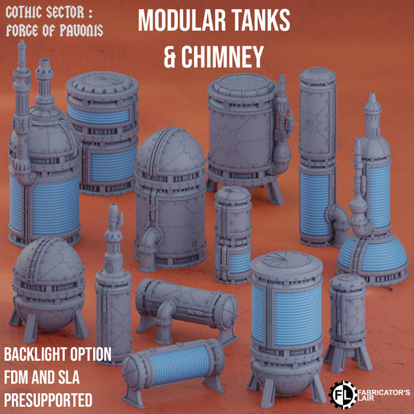 "Fabricator lair" Modular tank et cheminées