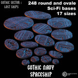 "Socle résine" Gothic navy spaceships