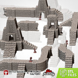 "txarli factory", Yavin, mur courbe en ruine