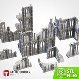Cathédrale en ruine, set complet