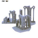 Cathédrale ruine diverses (5 eléments)