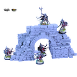 "Medieval fantastique", la porte en ruine.