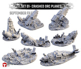"txarli factory", set d'épave d'avions orks