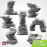 "txarli factory", Set de desert mountains 2