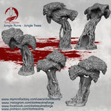 "Jungle", Set d'arbres