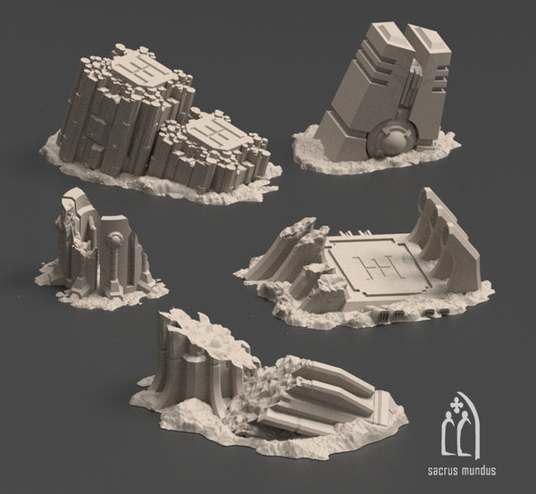 "Les ruines de Davonis", Pyramide en ruine.